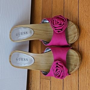 Guess pink slide sandals size 7 M--firm price